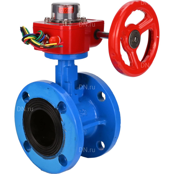 Затвор дисковый поворотный WBV1313E-2W-F-H Ду50 Ру16 фланцевый, корпус - чугун GGG40, диск - чугун GGG40, уплотнение - EPDM, с редуктором HGBF RQN1-180Z в Омске