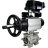 Кран шаровой BV3232P(3pc)-FP-SW-ISO-H Ду100 Ру63 полнопроходной, корпус - нержавеющая сталь SS316, под приварку, с пневмоприводом PA-DA-105-1, электропневматическим поворотным позиционером YT-1000RSN без обратной связи в Омске