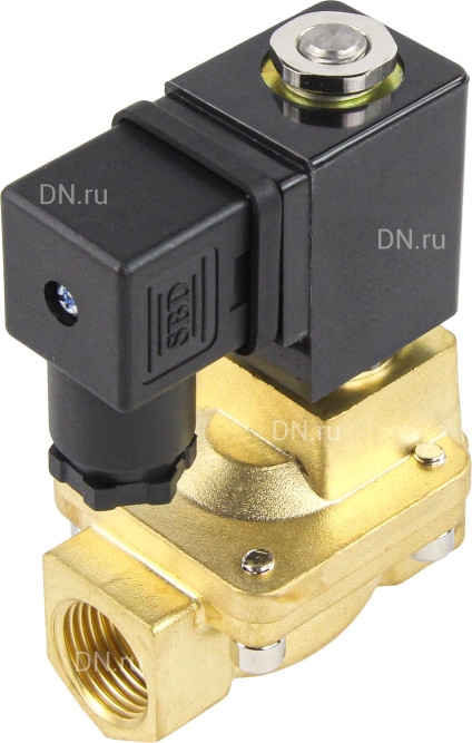 Клапан электромагнитный VS400-VT-NC-24VDC 3/8″ Ду10 Ру16, соленоидный двухходовой, корпус - латунь, уплотнение - Viton, резьбовой, нормально-закрытый, пилотный, катушка - 24В в Омске