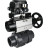 Кран шаровой BV4242E-FP-GRM-ISO Дн100 Ру10 полнопроходной, корпус - НПВХ, шар - НПВХ, уплотнение - EPDM, с пневмоприводом PA-DA-105-1 и пневмопозиционером YT-1000RSN без обратной связи в Омске