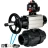 Кран шаровой BV4242E-FP-GRM-ISO Дн15 Ру10 полнопроходной, корпус - НПВХ, шар - НПВХ, уплотнение - EPDM, с пневмоприводом PA-DA-105-1, пневмораспределителем 4V320-10 AC220V и БКВ APL-510N EX в Омске