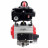 Кран шаровой BV3232P(4pc)-SP-3WL-T-ISO-H Ду25 Ру63 стандартнопроходной трехходовой L-тип, нержавеющая сталь SS316, внутренняя резьба, PTFE, пн.приводом PA-SA-052, пн.распределителем 4M310-08 AC220V и БКВ APL-410N EX в Омске