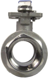 Кран шаровой BV3232P(2pc)-FP-T-ISO-H Ду50 Ру63 полнопроходной двухходовой, нержавеющая сталь 316, внутренняя резьба, уплотнение - PTFE, с ISO-фланцем и рукояткой, 14х14, F05/F07