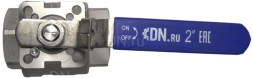 Кран шаровой BV3232P(2pc)-FP-T-ISO-H Ду50 Ру63 полнопроходной двухходовой, нержавеющая сталь 316, внутренняя резьба, уплотнение - PTFE, с ISO-фланцем и рукояткой, 14х14, F05/F07