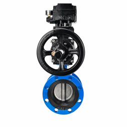 Затвор дисковый поворотный WBV1331E-2W-F-H Ду50 Ру16 фланцевый, корпус - чугун GGG40, диск - нержавеющая сталь 304, уплотнение - EPDM, с пневмоприводом PA-DA-105-1 и позиционером YT-1000RSN без обратной связи