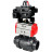 Кран шаровой BV4242E-FP-GRM-ISO Дн25 Ру10 полнопроходной, корпус - НПВХ, шар - НПВХ, уплотнение - EPDM, с пневмоприводом PA-SA-052 и БКВ APL-410N EX в Омске
