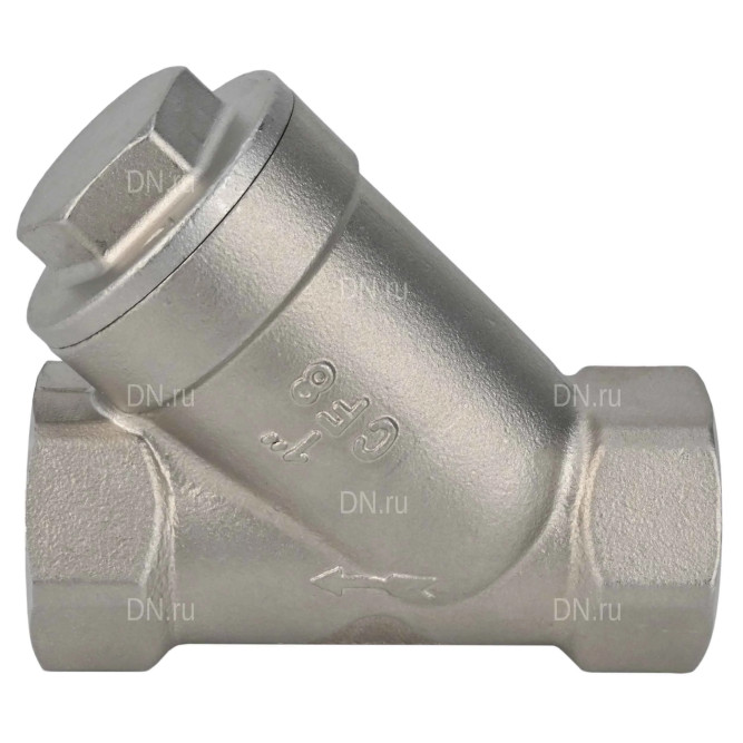 Клапан обратный VCSY3232P-T 1″ 1/4 Ду32 Ру40 Y-образный, резьбовой, пружинный, корпус - нержавеющая сталь 316, диск - нержавеющая сталь 316, уплотнение - PTFE в Омске