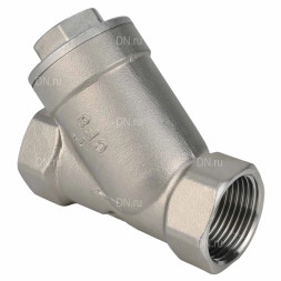 Клапан обратный VCSY3232P-T 1″ 1/2 Ду40 Ру40 Y-образный, резьбовой, пружинный, корпус - нержавеющая сталь 316, диск - нержавеющая сталь 316, уплотнение - PTFE