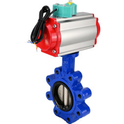Затвор дисковый поворотный WBV1616N-2W-Fb-H Ду50 Ру16 LUG корпус - чугун QT450, диск - чугун QT450, уплотнение - NBR, с пневмоприводом PA-DA-065 и магнитным переключателем ALS200D