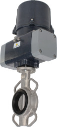 Затвор дисковый поворотный WBV3131E-2W-Fb-H Ду65 Ру16 межфланцевый, корпус - нержавеющая сталь 304, диск - нержавеющая сталь 304, уплотнение - EPDM, с электроприводом четвертьоборотным QTSA-N-005EM-O0-220VAC с пружинным возвратом