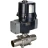 Кран шаровой BV3131P(3pc)-FP-W-ISO-H LONG Ду40 Ру40 полнопроходной, под приварку, корпус - нержавеющая сталь SS304, уплотнение - PTFE, с электроприводом четвертьоборотным QTSA-N-005EM-O0-220VAC с пружинным возвратом в Омске