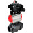 Кран шаровой BV4242E-FP-GRM-ISO Дн40 Ру10 полнопроходной, корпус - НПВХ, шар - НПВХ, уплотнение - EPDM, с пневмоприводом PA-SA-065 и БКВ APL-410N EX в Омске