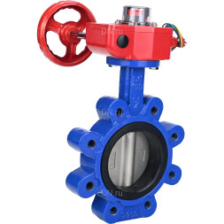 Затвор дисковый поворотный WBV1631N-2W-Fb-H Ду50 Ру16 LUG межфланцевый, корпус - чугун QT450, диск - нержавеющая сталь AISI 304, уплотнение - NBR, с редуктором HGBF RQN1-180Z
