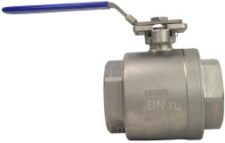 Кран шаровой BV3232P(2pc)-FP-T-ISO-H Ду100 Ру40 полнопроходной двухходовой, нержавеющая сталь 316, внутренняя резьба, уплотнение - PTFE, с ISO-фланцем и рукояткой, 19х19, F07/F10