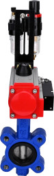 Затвор дисковый поворотный WBV1631E-2W-Fb-H Ду50 Ру16 LUG корпус - чугун QT450, диск - нержавеющая сталь 304, уплотнение - EPDM, с пневмоприводом PA-SA-083, пневмораспределителем 4M310-08 DC24V и БПВ AFC2000