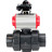 Кран шаровой BV4242E-FP-GRM-ISO Дн15 Ру10 полнопроходной, корпус - НПВХ, шар - НПВХ, уплотнение - EPDM, с пневмоприводом PA-SA-052, пневмораспределителем 4M310-08 DC24V и БКВ APL-210N в Омске