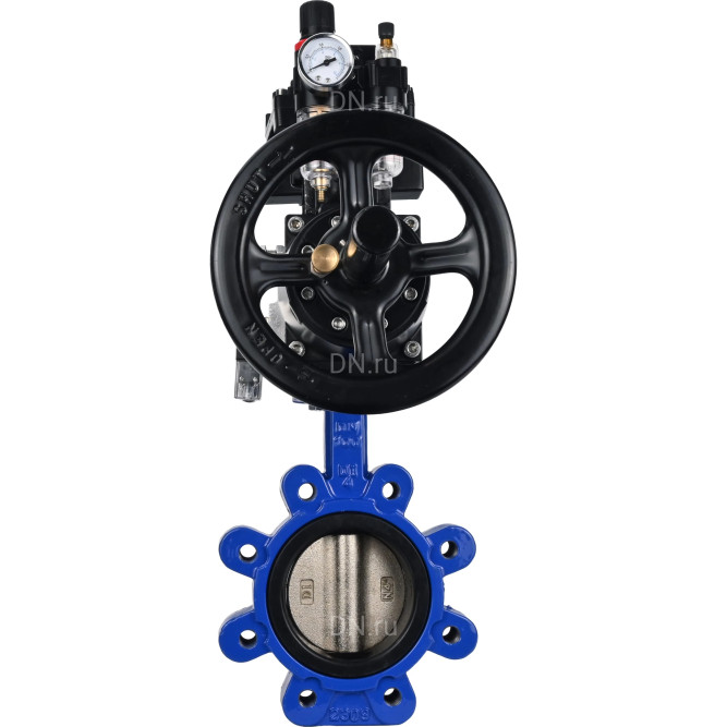 Затвор дисковый поворотный WBV1616N-2W-Fb-H Ду125 Ру16 LUG корпус - чугун QT450, диск - чугун QT450, уплотнение - NBR, с пневмоприводом PA-DA-105-1, пневмораспределителем 4M310-08 DC24V, БКВ APL-410N EX и БПВ AFC2000 в Омске