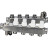 Коллекторная группа GC4-31-4 1″ Ду25 Ру10 отводов — 4, в сборе с терморегулирующими клапанами и запорно-балансировочными клапанами, дренажным краном и воздухоотводчиком, с заглушками, без переходников, корпус - нержавеющая сталь AISI 304 в Омске