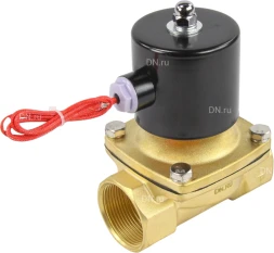 Клапан электромагнитный VS100-ET-NC-220VAC 1 1/2″ Ду40 Ру10, соленоидный двухходовой, корпус - латунь, уплотнение - EPDM, резьбовой, нормально-закрытый, прямого действия, катушка - 220В