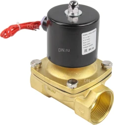 Клапан электромагнитный VS100-ET-NC-220VAC 1 1/2″ Ду40 Ру10, соленоидный двухходовой, корпус - латунь, уплотнение - EPDM, резьбовой, нормально-закрытый, прямого действия, катушка - 220В