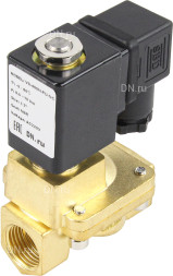 Клапан электромагнитный VS400-NT-NC-24VAC 3/8″ Ду10 Ру16 пилотного действия двухходовой, корпус - латунь, присоединение - внутренняя резьба, уплотнение - NBR, нормально-закрытый, катушка - 24В AC