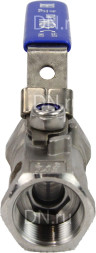 Кран шаровой BV3232P-SP-T-H Ду20 Ру63 стандартнопроходной двухходовой, нержавеющая сталь SS316, внутренняя резьба, уплотнение - PTFE, ручка-рычаг