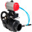 Кран шаровой BV4242E-FP-GRM-ISO Дн100 Ру10 полнопроходной, корпус - НПВХ, шар - НПВХ, уплотнение - EPDM, с пневмоприводом PA-DA-065, пневмораспределителем 4V320-10 AC220V и ручным дублером MON1-250-T26-ISO в Омске