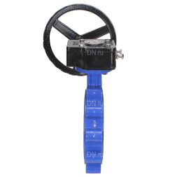 Затвор дисковый поворотный WBV1631E-2W-Fb-R Ду200 Ру16 LUG межфланцевый, корпус - чугун QT450, диск - нержавеющая сталь 304, уплотнение - EPDM, с редуктором
