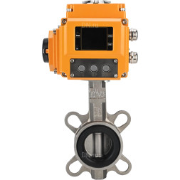 Затвор дисковый поворотный WBV3232E-2W-Fb-H Ду250 Ру16, корпус - нержавеющая сталь 316L, диск - нержавеющая сталь 316L, уплотнение - EPDM, с электроприводом QT-N-040EM-A1-220VAC-У1 (4-20мА) HARK