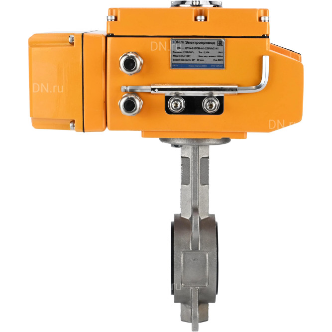 Затвор дисковый поворотный WBV3232E-2W-Fb-H Ду250 Ру16, корпус - нержавеющая сталь 316L, диск - нержавеющая сталь 316L, уплотнение - EPDM, с электроприводом QT-N-040EM-A1-220VAC-У1 (4-20мА) HARK в Омске