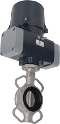 Затвор дисковый поворотный WBV3131E-2W-Fb-H Ду150 Ру16 межфланцевый, корпус - нержавеющая сталь 304, диск - нержавеющая сталь 304, уплотнение - EPDM, с электроприводом четвертьоборотным QTSA-N-020EM-O0-220VAC с пружинным возвратом