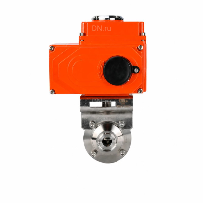 Затвор дисковый поворотный WBV3131S-2W-C-H Ду80 Ру10 кламповый, корпус - пищевая нержавеющая сталь 304, уплотнение - Silicon, с электроприводом QT-N-003EM-O1-24VDC-У1 HARK в Омске