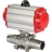 Кран шаровой BV3131P(3pc)-FP-W-ISO-H LONG Ду15 Ру63 полнопроходной, корпус - нержавеющая сталь 304, уплотнение - PTFE, под приварку, с пневмоприводом PA-DA-052 и пневмораспределителем 4M310-08 AC220V в Омске