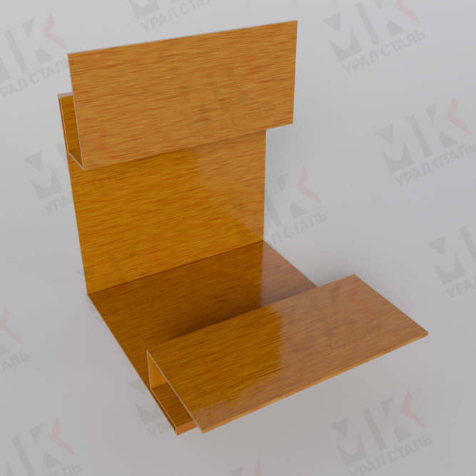 Планка угла внешнего сложного 3000 мм 0,45 мм Print Premium Golden Wood Fresh TwinColor в Омске