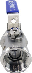 Кран шаровой BV3232P-SP-T-H Ду32 Ру63 стандартнопроходной двухходовой, нержавеющая сталь SS316, внутренняя резьба, уплотнение - PTFE, ручка-рычаг
