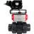 Кран шаровой BV4242E-FP-GRM-ISO Дн100 Ру10 полнопроходной, корпус - НПВХ, шар - НПВХ, уплотнение - EPDM, с пневмоприводом PA-DA-065 и пневмопозиционером YT-1000RSN с обратной связью в Омске