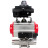 Кран шаровой BV3131P(3pc)-FP-W-ISO-H LONG Ду10 Ру63 полнопроходной, корпус - нержавеющая сталь 304, уплотнение - PTFE, под приварку, с пневмоприводом PA-DA-052, пневмораспределителем 4M310-08 DC24V и БКВ APL-410N EX в Омске