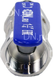 Кран шаровой BV3232P-SP-T-H Ду40 Ру63 стандартнопроходной двухходовой, нержавеющая сталь SS316, внутренняя резьба, уплотнение - PTFE, ручка-рычаг