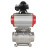 Кран шаровой BV3232P(3pc)-FP-W-ISO-H Ду65 Ру25 полнопроходной двухходовой, нержавеющая сталь SS316, под приварку, уплотнение - PTFE, с пневмоприводом PA-DA-83 и блоком концевых выключателей APL-210N в Омске