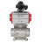 Кран шаровой BV3232P(3pc)-FP-W-ISO-H Ду65 Ру25 полнопроходной двухходовой, нержавеющая сталь SS316, под приварку, уплотнение - PTFE, с пневмоприводом PA-DA-83 и блоком концевых выключателей APL-210N в Омске