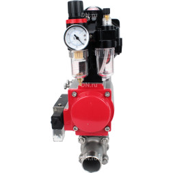 Кран шаровой BV3131P(3pc)-FP-W-ISO-H LONG Ду32 Ру40 полнопроходной, корпус - нержавеющая сталь 304, уплотнение - PTFE, под приварку, с пневмоприводом PA-DA-052, пневмораспределителем 4M310-08 AC220V, БКВ APL-510N EX и БПВ AFC2000