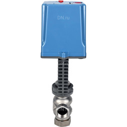 Клапан регулирующий VRg1-31M-PED-T 1/2″ Ду15 Ру25 двухходовой, односедельный, резьбовой, корпус - нержавеющая сталь AISI304, уплотнение - металл с электроприводом XCK220-1500 AC220V