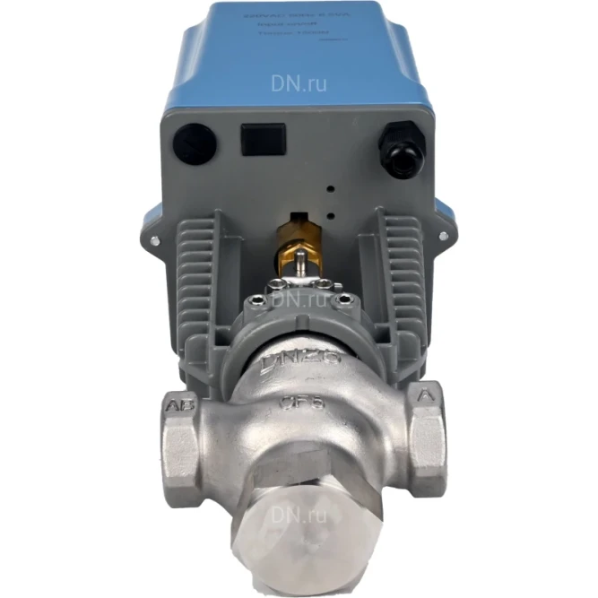 Клапан регулирующий VRg1-31M-PED-T 1/2″ Ду15 Ру25 двухходовой, односедельный, резьбовой, корпус - нержавеющая сталь AISI304, уплотнение - металл с электроприводом XCK220-1500 AC220V в Омске