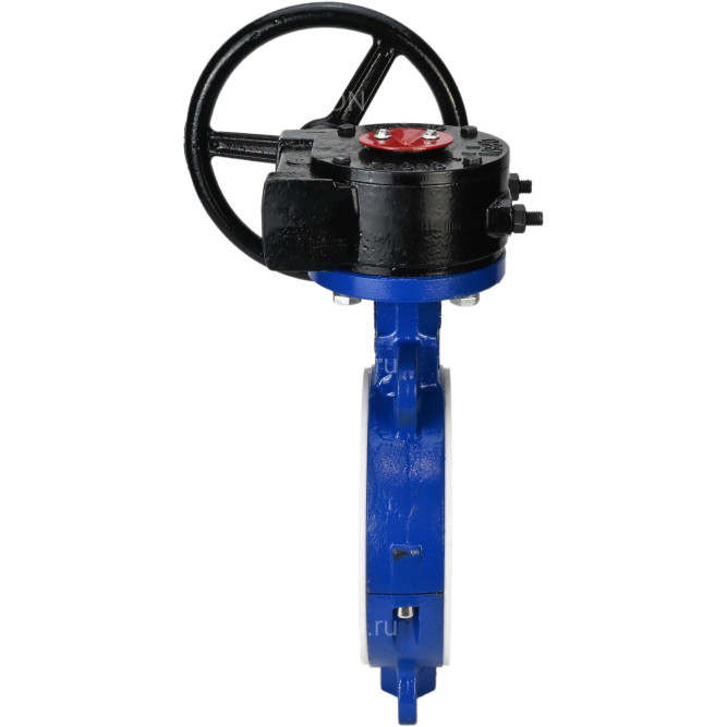 Затвор дисковый поворотный WBV3434Pf-2W-Fb-R Ду150 Ру16 корпус - углеродистая сталь WCB, диск - углеродистая сталь WCB, футерованный PTFE, уплотнение - PTFE, межфланцевый, с редуктором в Омске