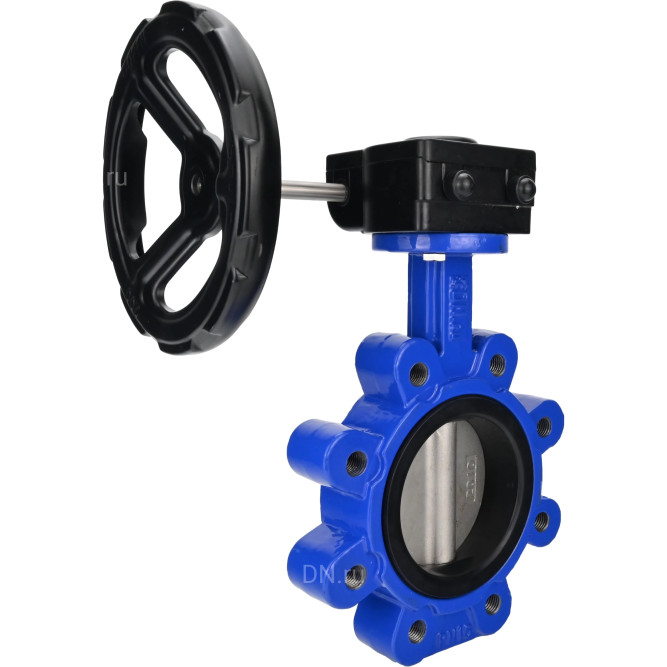 Затвор дисковый поворотный WBV1631N-2W-Fb-H Ду65 Ру16 LUG межфланцевый, корпус - чугун QT450, диск - нержавеющая сталь AISI 304, уплотнение - NBR, с редуктором HAM RQN1-180Z-T40 в Омске