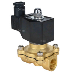 Клапан электромагнитный VS300-VT-NO-24VDC 1 1/4″ Ду32 Ру10, соленоидный двухходовой, корпус - латунь, уплотнение - Viton, резьбовой, нормально-открытый, прямого действия, катушка - 24В