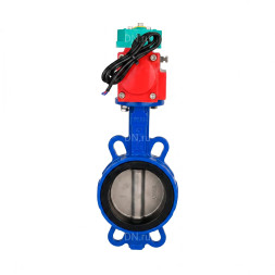 Затвор дисковый поворотный WBV1432N-2W-Fb-H Ду65 Ру16 корпус - чугун GGG50, диск - нержавеющая сталь 316L, уплотнение - NBR, с пневмоприводом PA-SA-105 и магнитным переключателем ALS200D