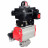 Кран шаровой BV3232P(4pc)-SP-3WL-T-ISO-H Ду65 Ру40 стандартнопроходной трехходовой L-тип, нержавеющая сталь SS316, внутренняя резьба, PTFE, пн.приводом PA-SA-105, пн.распределителем 4M310-08 DC24V и БКВ APL-410N EX в Омске