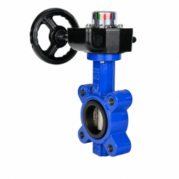 Затвор дисковый поворотный WBV1616E-2W-Fb-H Ду150 Ру16 LUG межфланцевый, корпус - чугун QT450, диск - чугун QT450, уплотнение - EPDM, с редуктором HGB RQN2-320Z