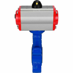 Затвор дисковый поворотный WBV1631E-2W-Fb-H Ду150 Ру16 LUG корпус - чугун QT450, диск - нержавеющая сталь 304, уплотнение - EPDM, с пневмоприводом PA-SA-160 и пневмораспределителем 4M310-08 DC24V